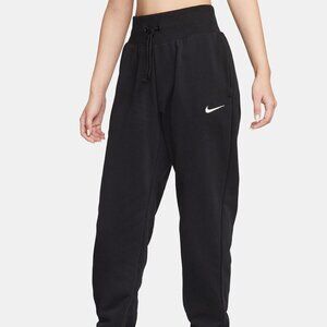 Nike Women's Black Sportswear Phoenix Fleece High-Waist Sweatpants Size M